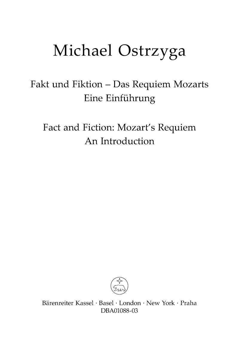 Portada: Fakt und Fiktion – Das Requiem Mozarts