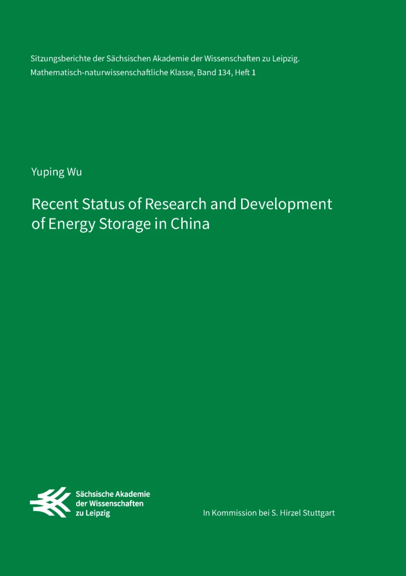 Portada: Recent Status of Research and Development of Energy Storage in China