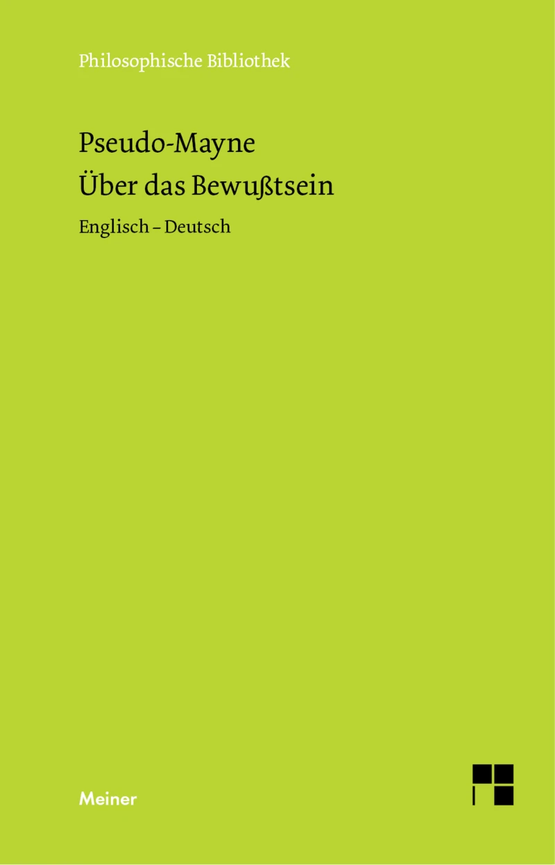 Portada: Über das Bewusstsein (1728)
