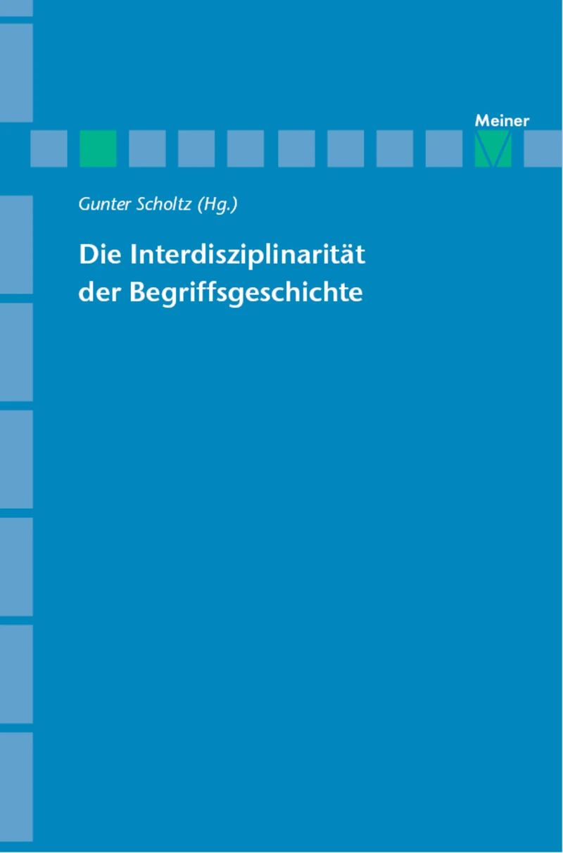 Portada: Die Interdisziplinarität der Begriffsgeschichte
