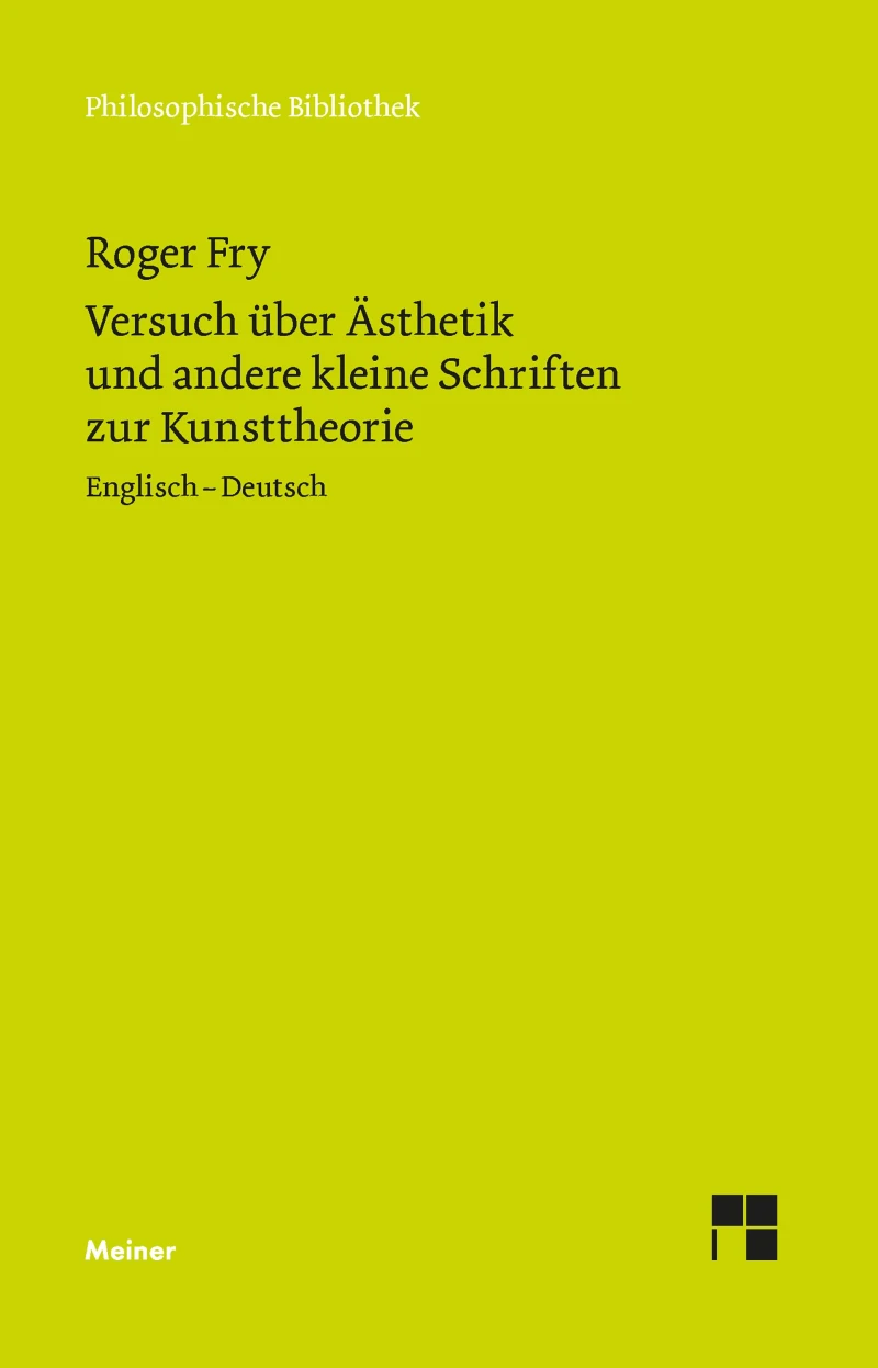 Portada: Versuch über Ästhetik und andere kleine Schriften zur Kunsttheorie