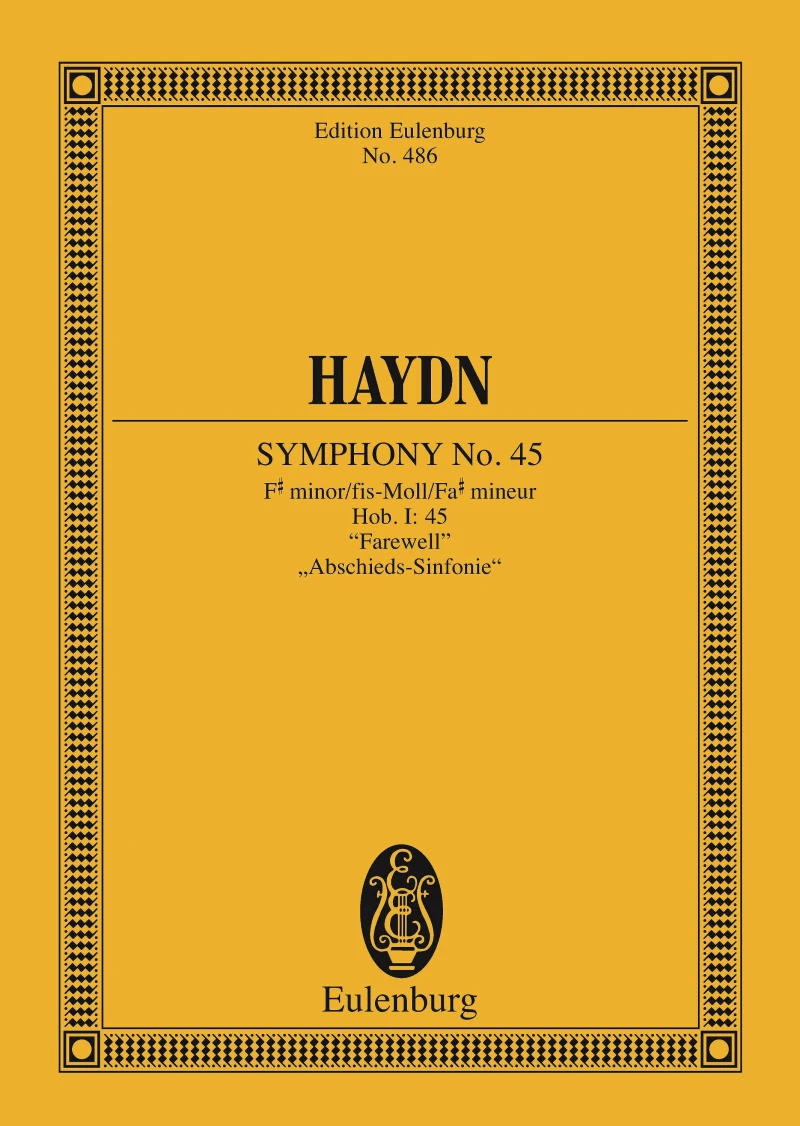 Portada: Symphony No. 45 F# minor, "Farewell"