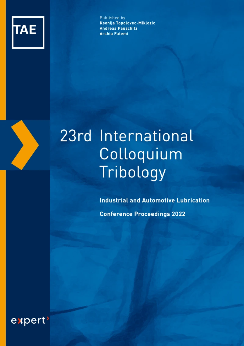 Portada: 23rd International Colloquium Tribology