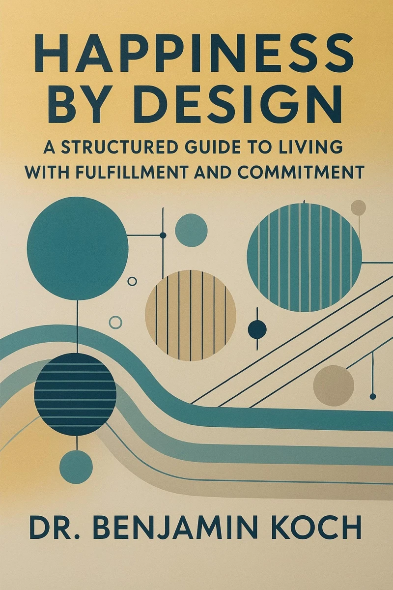 Portada: Happiness by Design: A Structured Guide to Living with Fulfillment and Commitment