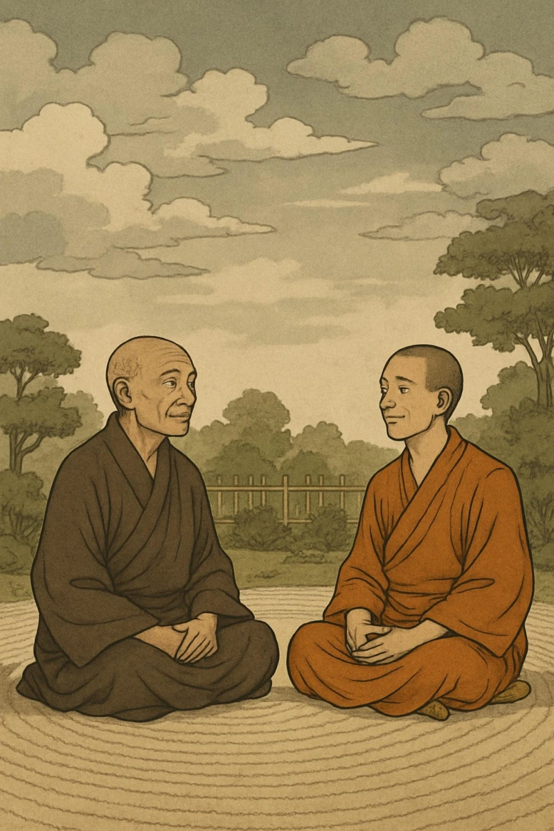 Portada: A conversation among two Buddhist