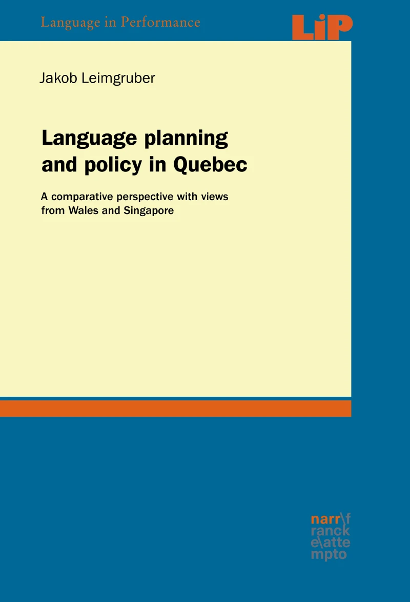 Portada: Language planning and policy in Quebec