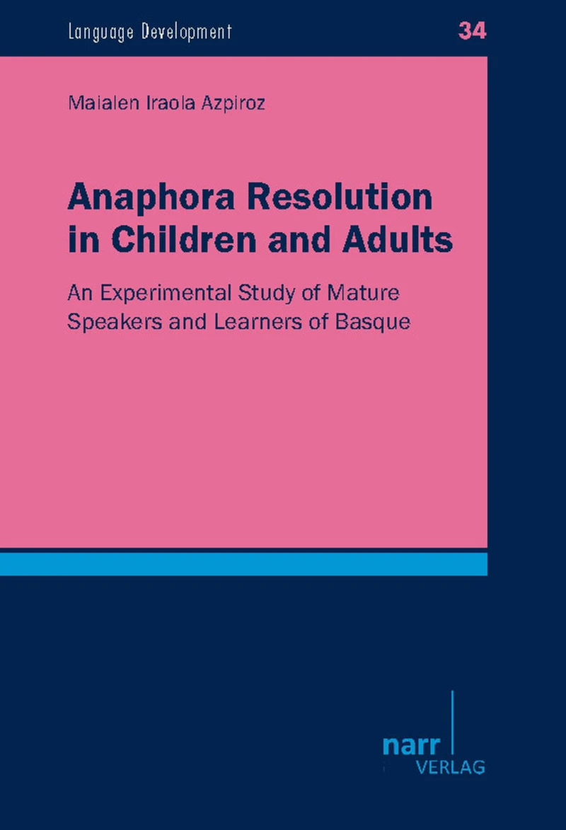 Portada: Anaphora Resolution in Children and Adults
