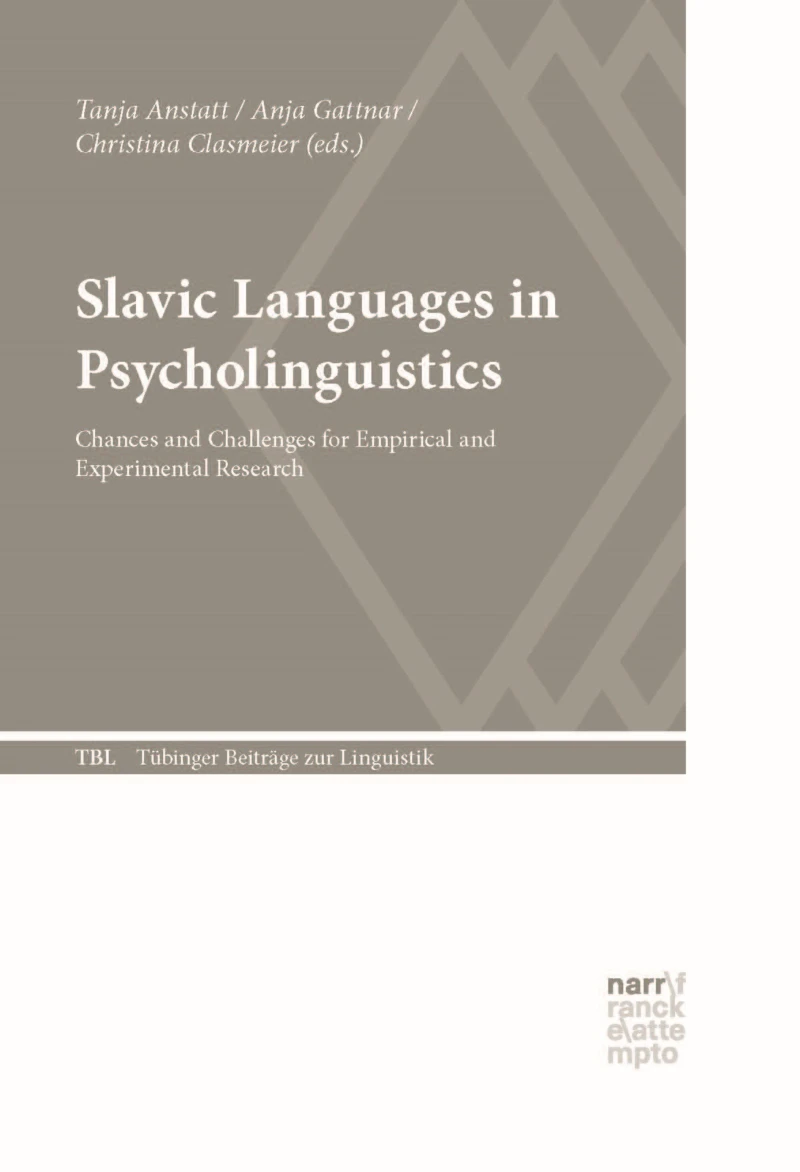 Portada: Slavic Languages in Psycholinguistics