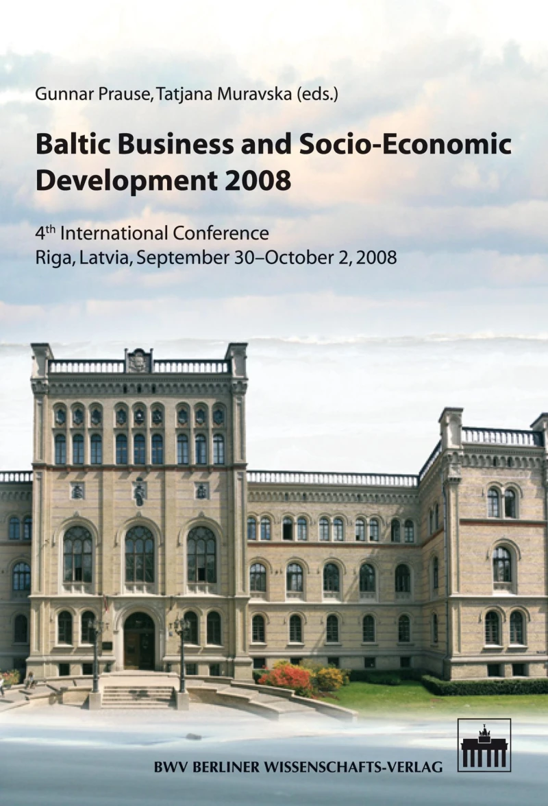 Portada: Baltic Business and Socio-Economic Development 2008