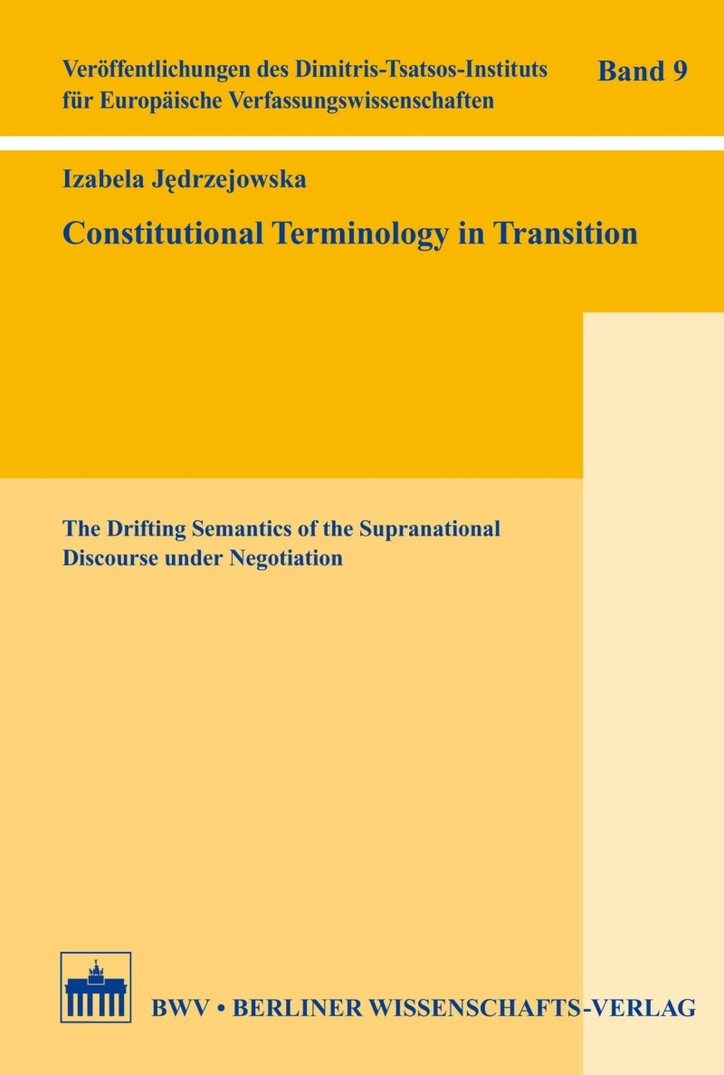 Portada: Constitutional Terminology in Transition