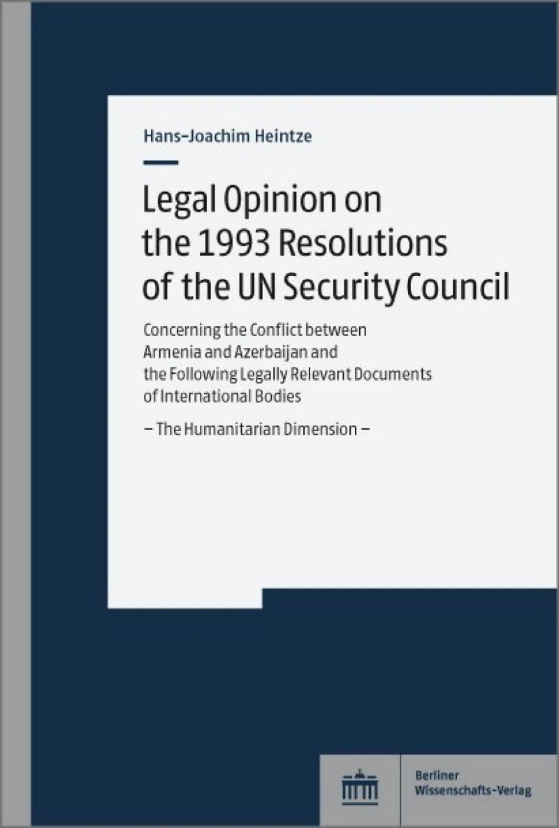 Portada: Legal Opinion on the 1993 Resolutions of the UN Security Council