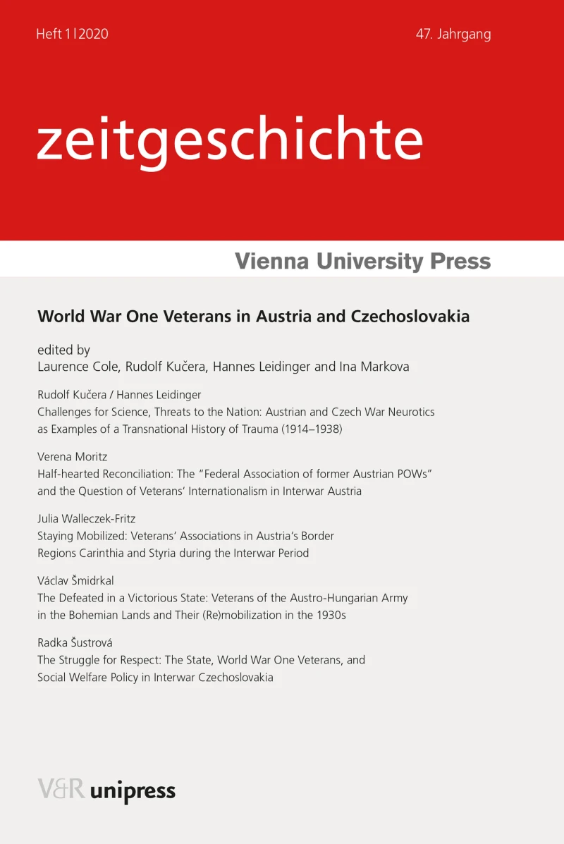 Portada: World War One Veterans in Austria and Czechoslovakia