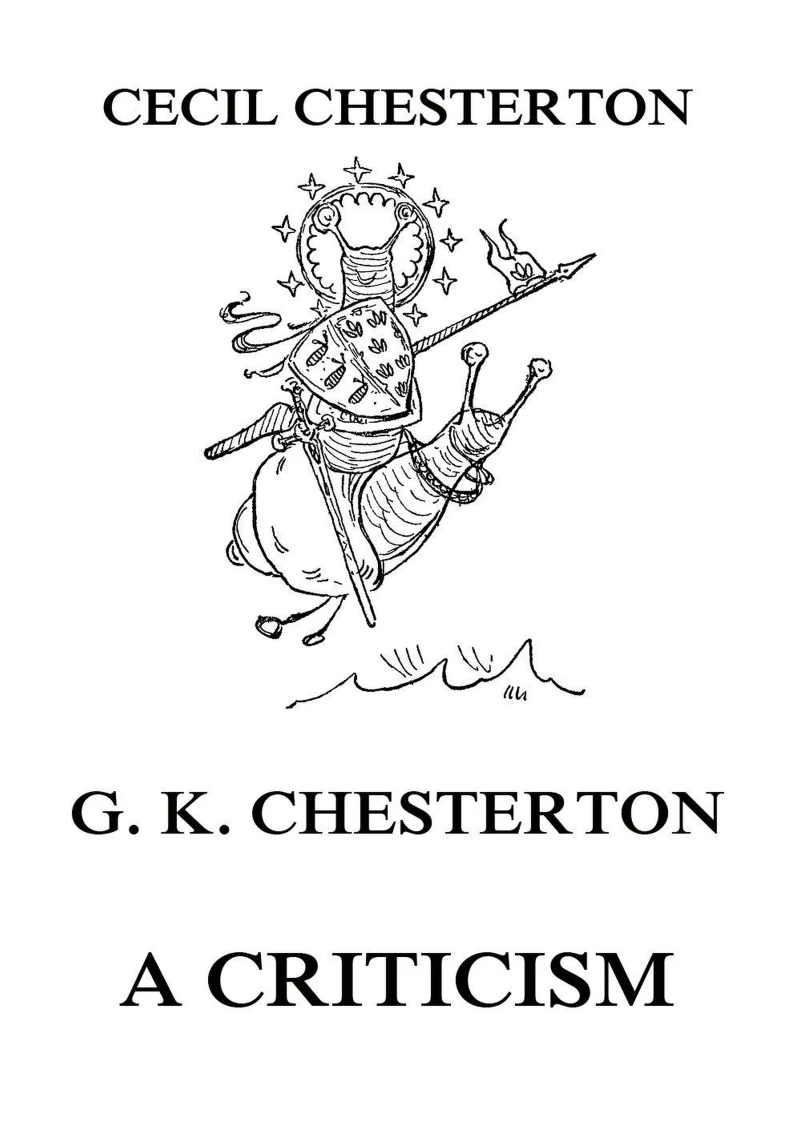 Portada: G. K. Chesterton - A Criticism