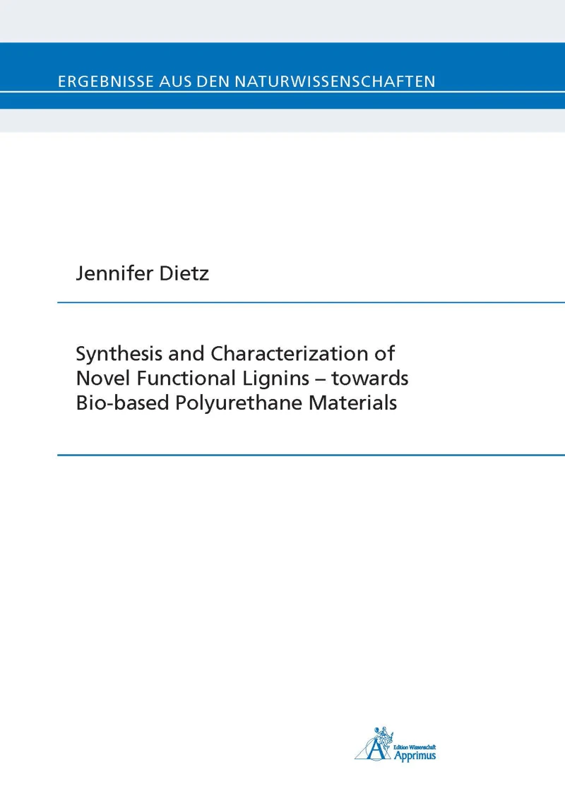 Portada: Synthesis and Characterization of Novel Functional Lignins -