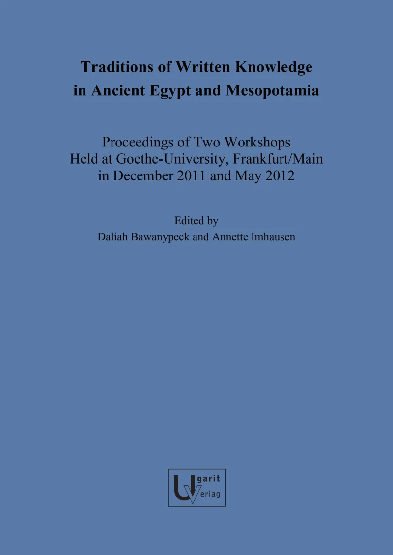 Portada: Traditions of Written Knowledge in Ancient Egypt and Mesopotamia