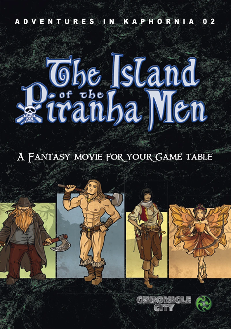 Portada: Adventures in Kaphornia 02 - The Island of the Piranha Men