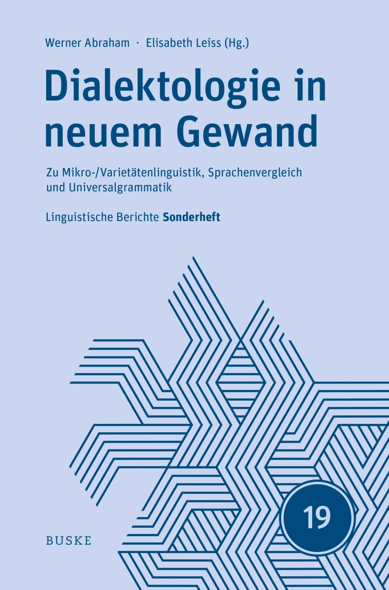 Portada: Dialektologie in neuem Gewand