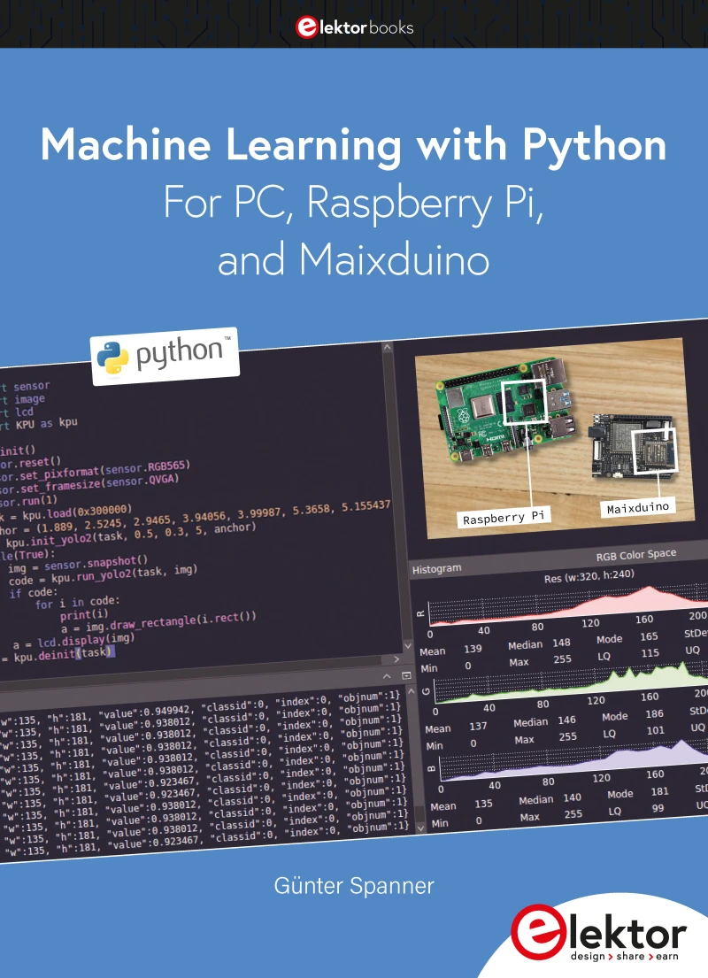 Portada: Machine Learning with Python for PC, Raspberry Pi, and Maixduino