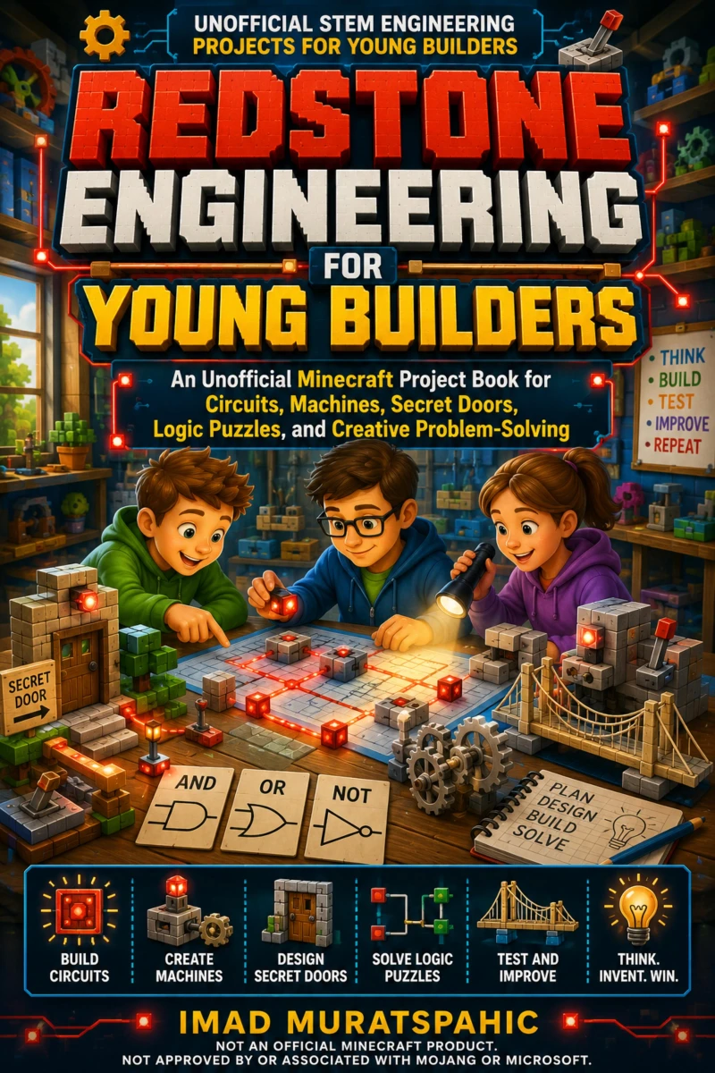 Portada: Redstone Engineering for Young Builders