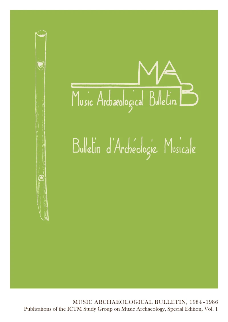 Portada: Music Archaeological Bulletin, 1984-1986