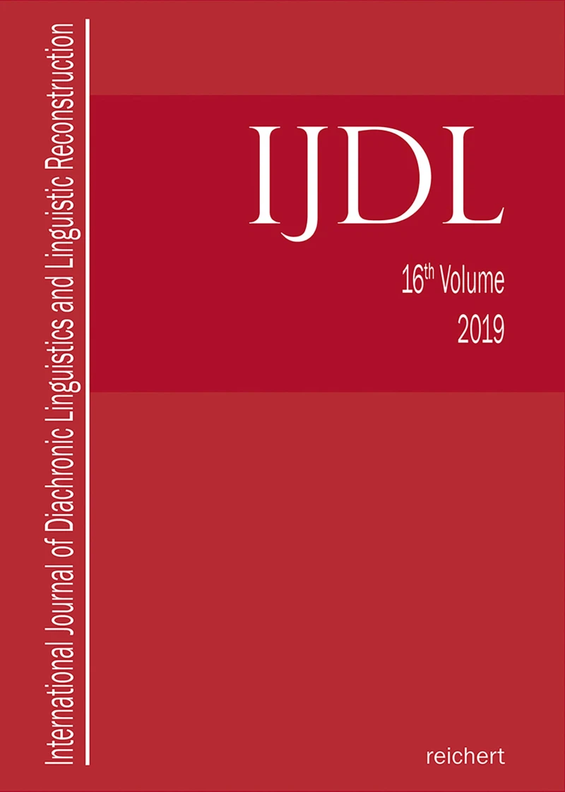 Portada: International Journal of Diachronic Linguistics and Linguistic Reconstruction