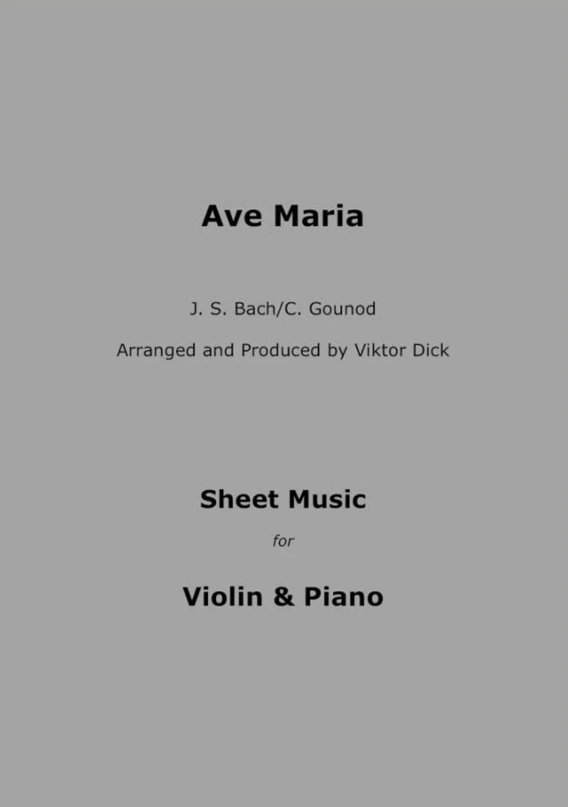 Portada: Ave Maria - J.S. Bach / C. Gounod