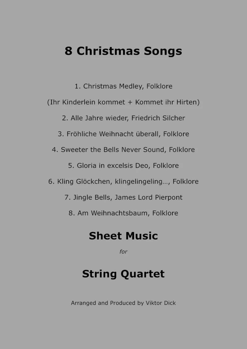 Portada: 8 Christmas Songs (String Quartet)