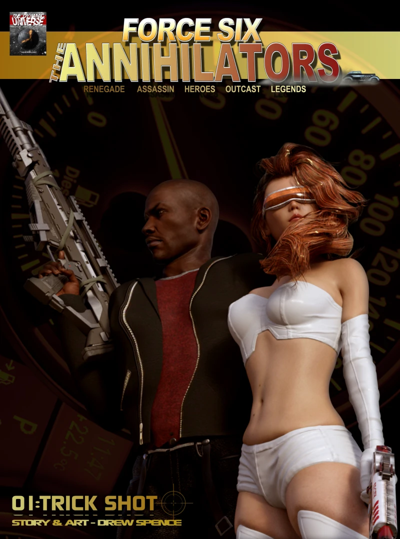 Portada: Force Six, The Annihilators 01 Trick Shot