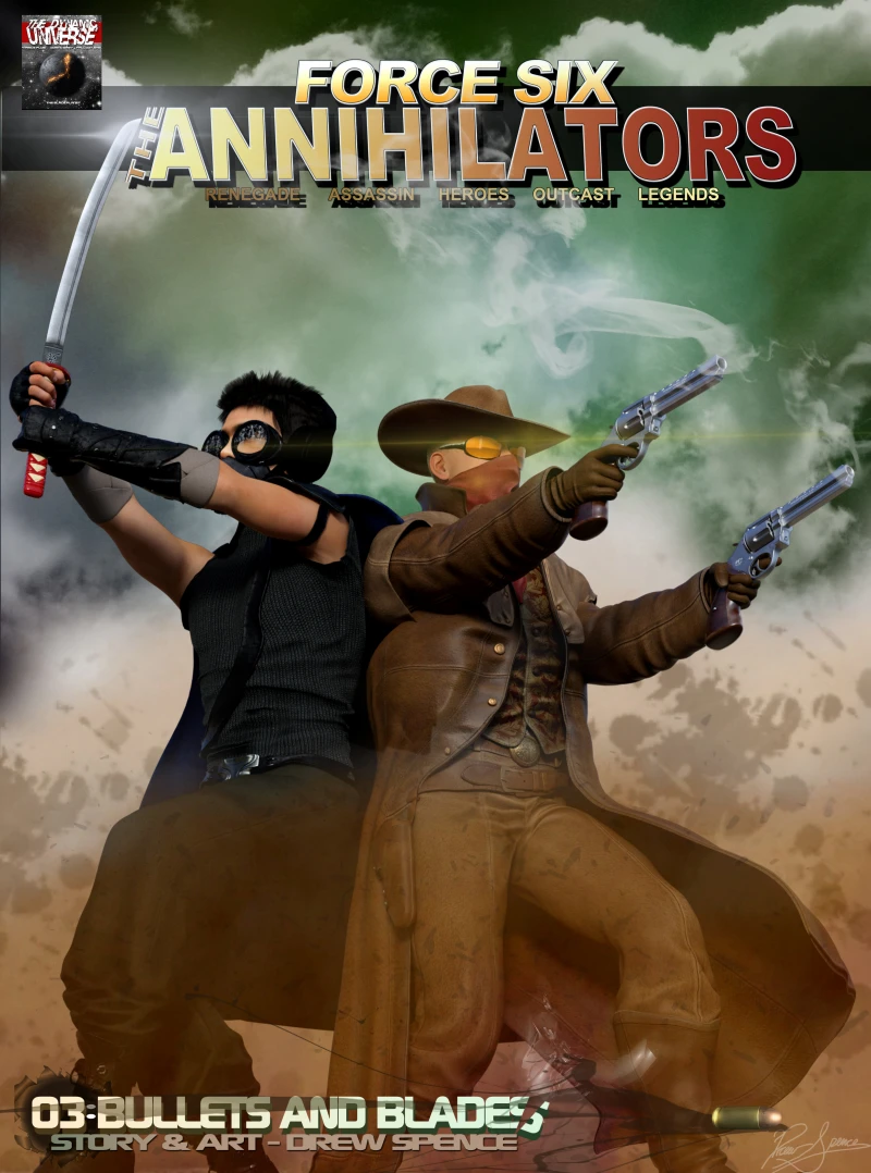 Portada: Force Six, The Annihilators 03 Bullets and Blades