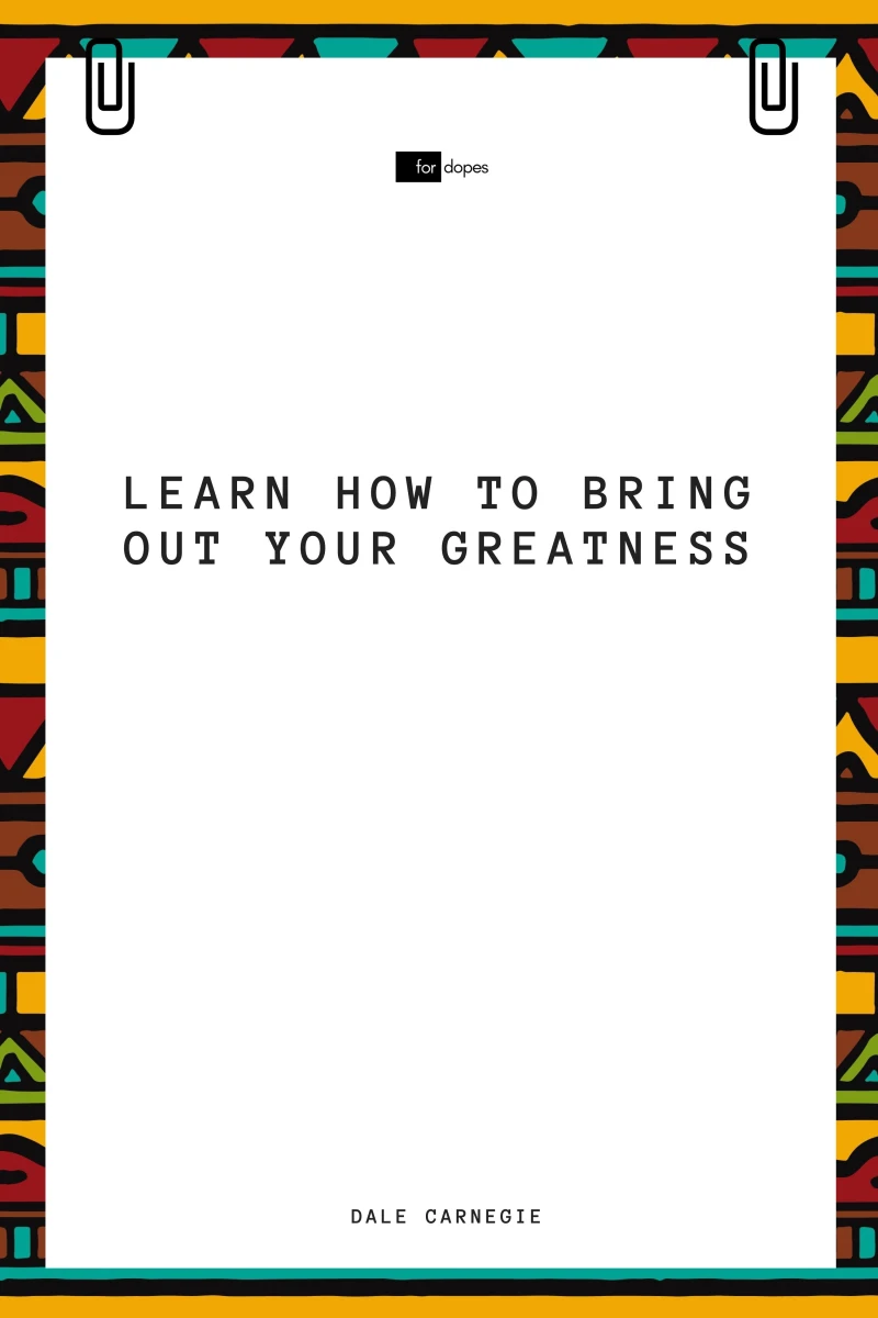 Portada: Learn How to Bring Out Your Greatness