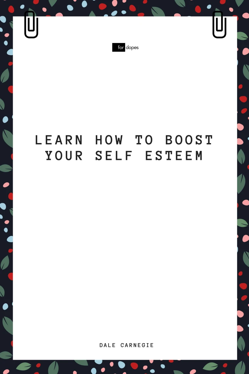 Portada: Learn How to Boost Your Self Esteem