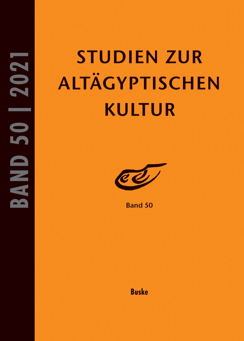 Portada: Studien zur Altägyptischen Kultur Band 50