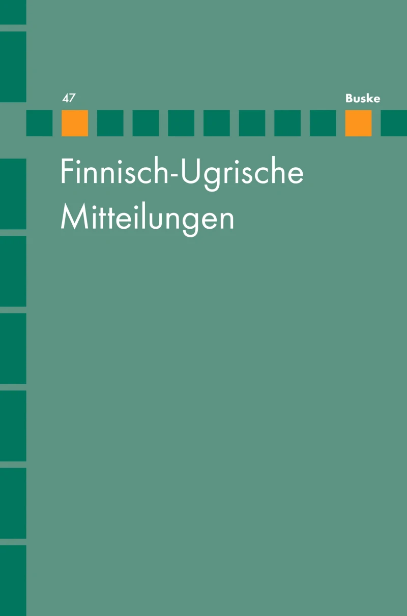 Portada: Finnisch-Ugrische Mitteilungen Band 47