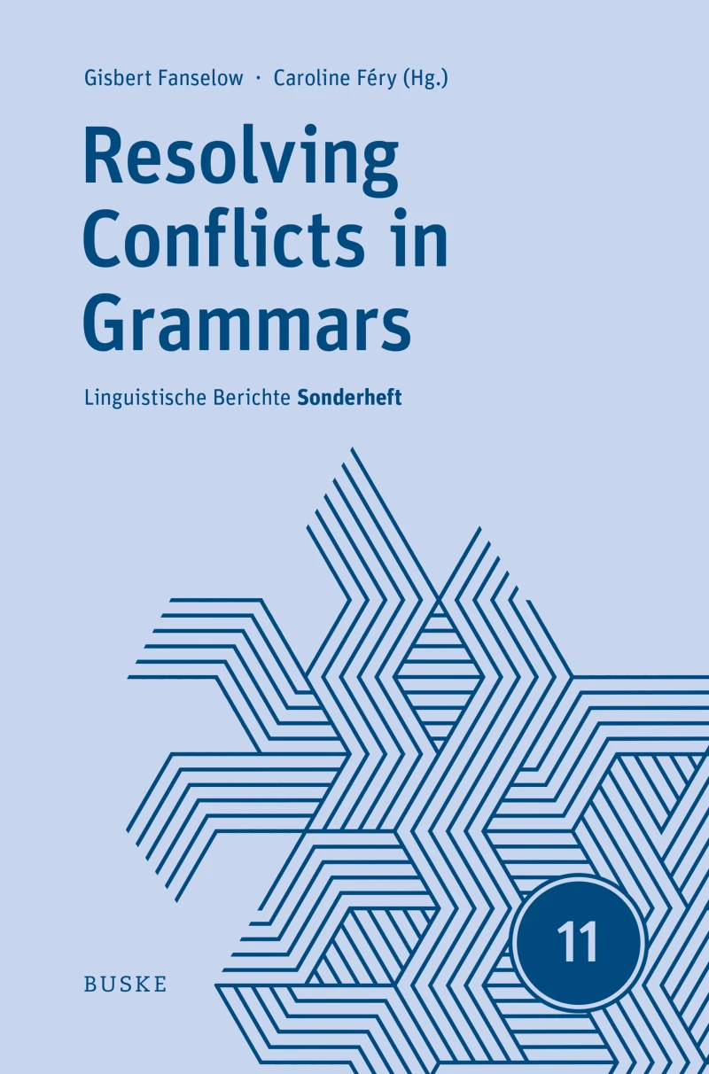 Portada: Resolving Conflicts in Grammars: Optimality Theory in Syntax, Morphology, and Phonology