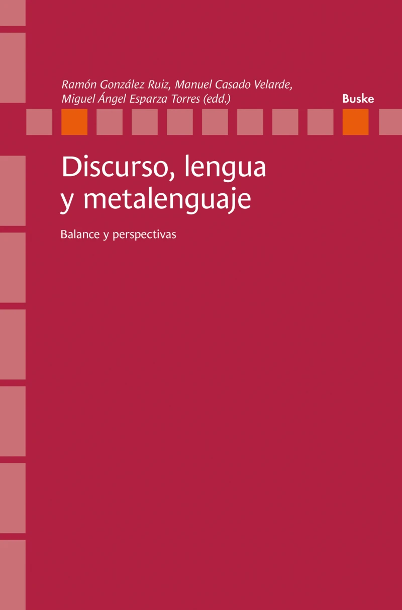 Portada: Discurso, lengua y metalenguaje