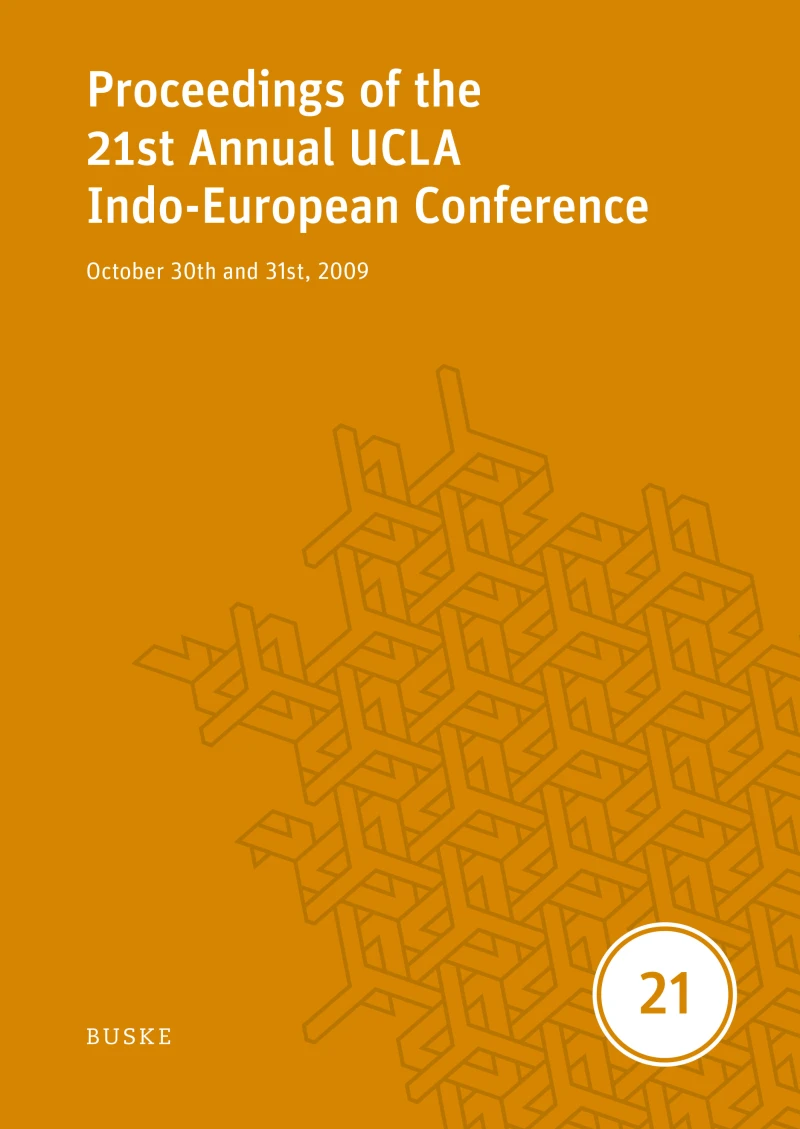 Portada: Proceedings of the 21st Annual UCLA Indo-European Conference