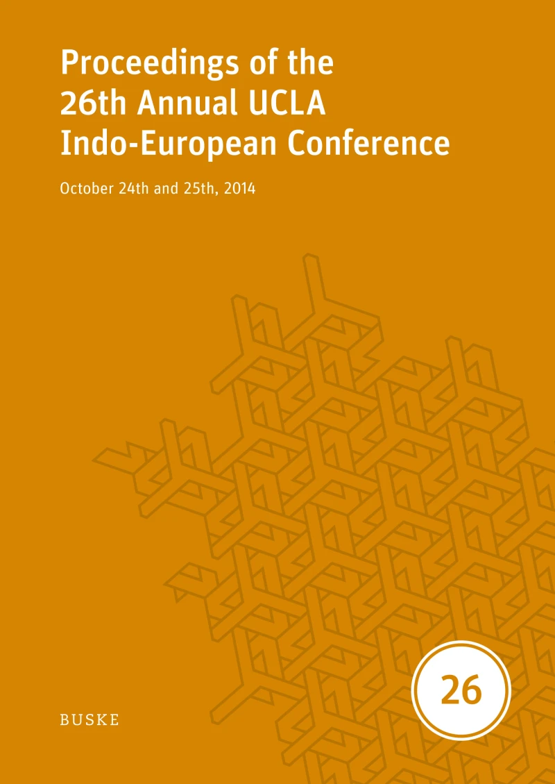 Portada: Proceedings of the 26th Annual UCLA Indo-European Conference