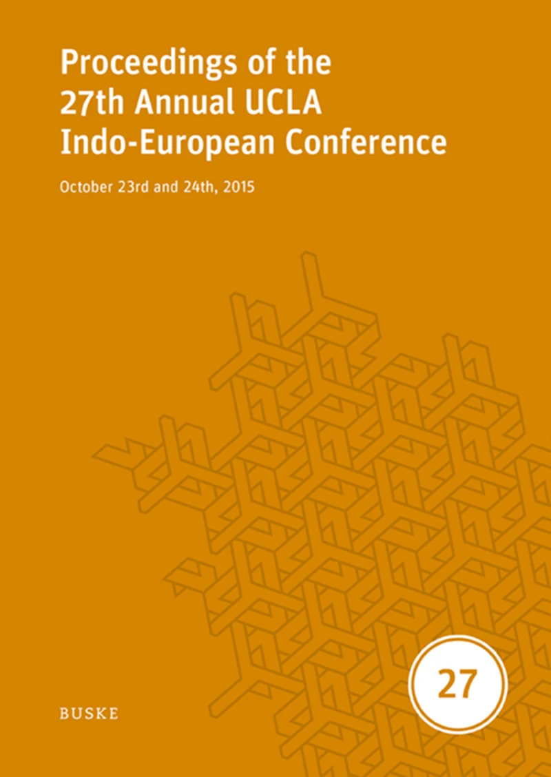 Portada: Proceedings of the 27th Annual UCLA Indo-European Conference