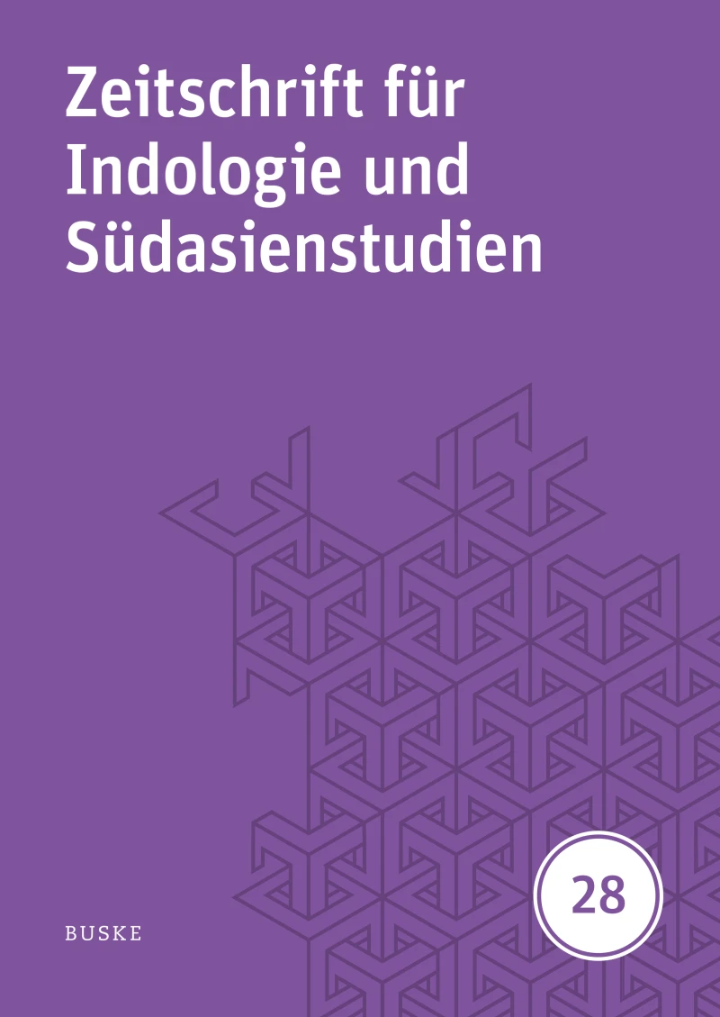 Portada: Zeitschrift für Indologie und Südasienstudien, Band 28 (2011)