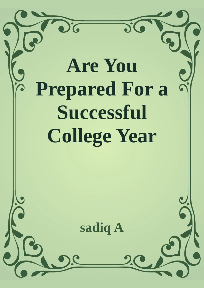 Portada: Are You Prepared For Successful College Year