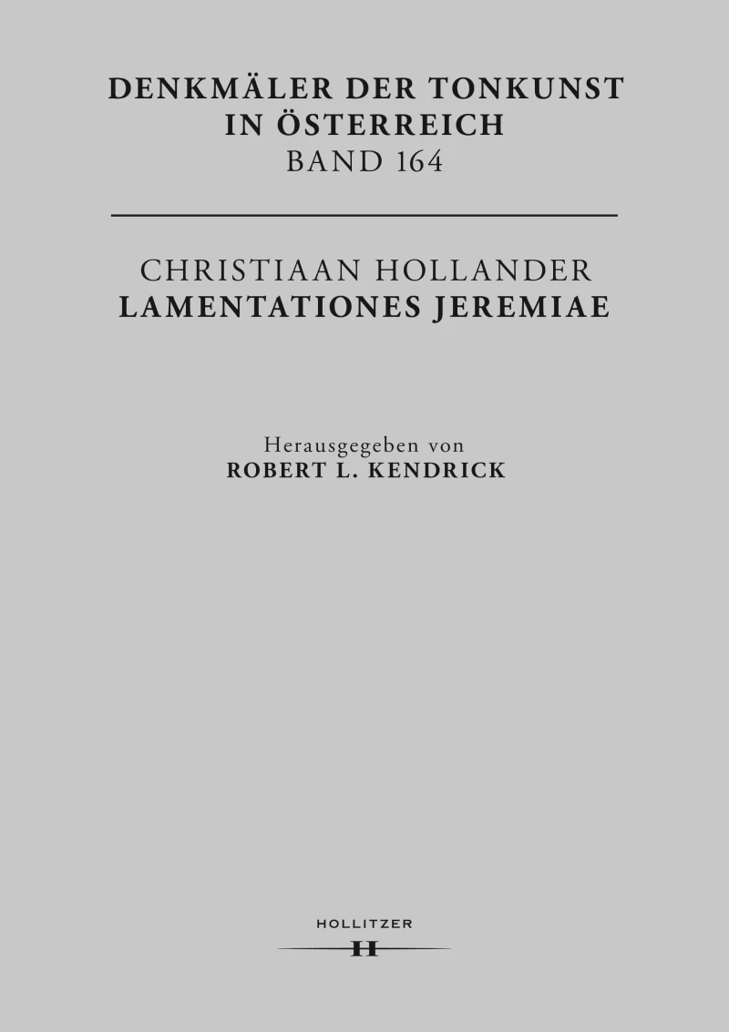 Portada: Christiaan Hollander. Lamentationes Jeremiae