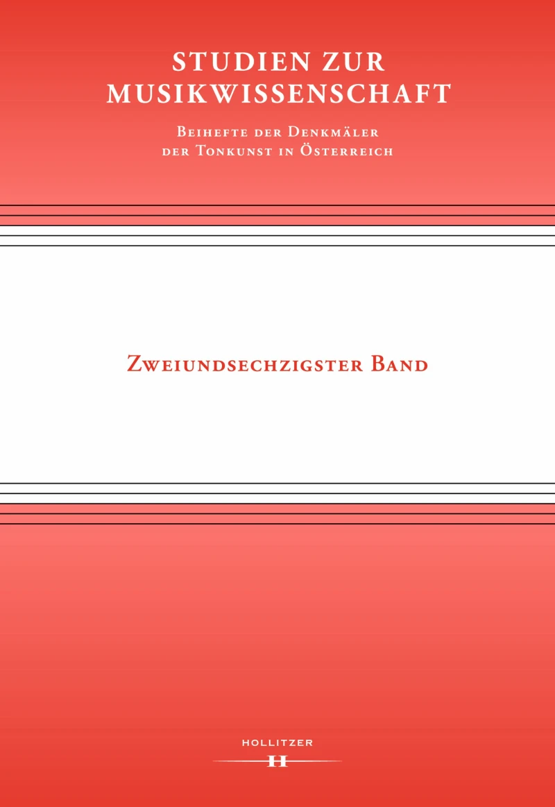 Portada: Studien zur Musikwissenschaft - Beihefte der Denkmäler der Tonkunst in Österreich. Band 62