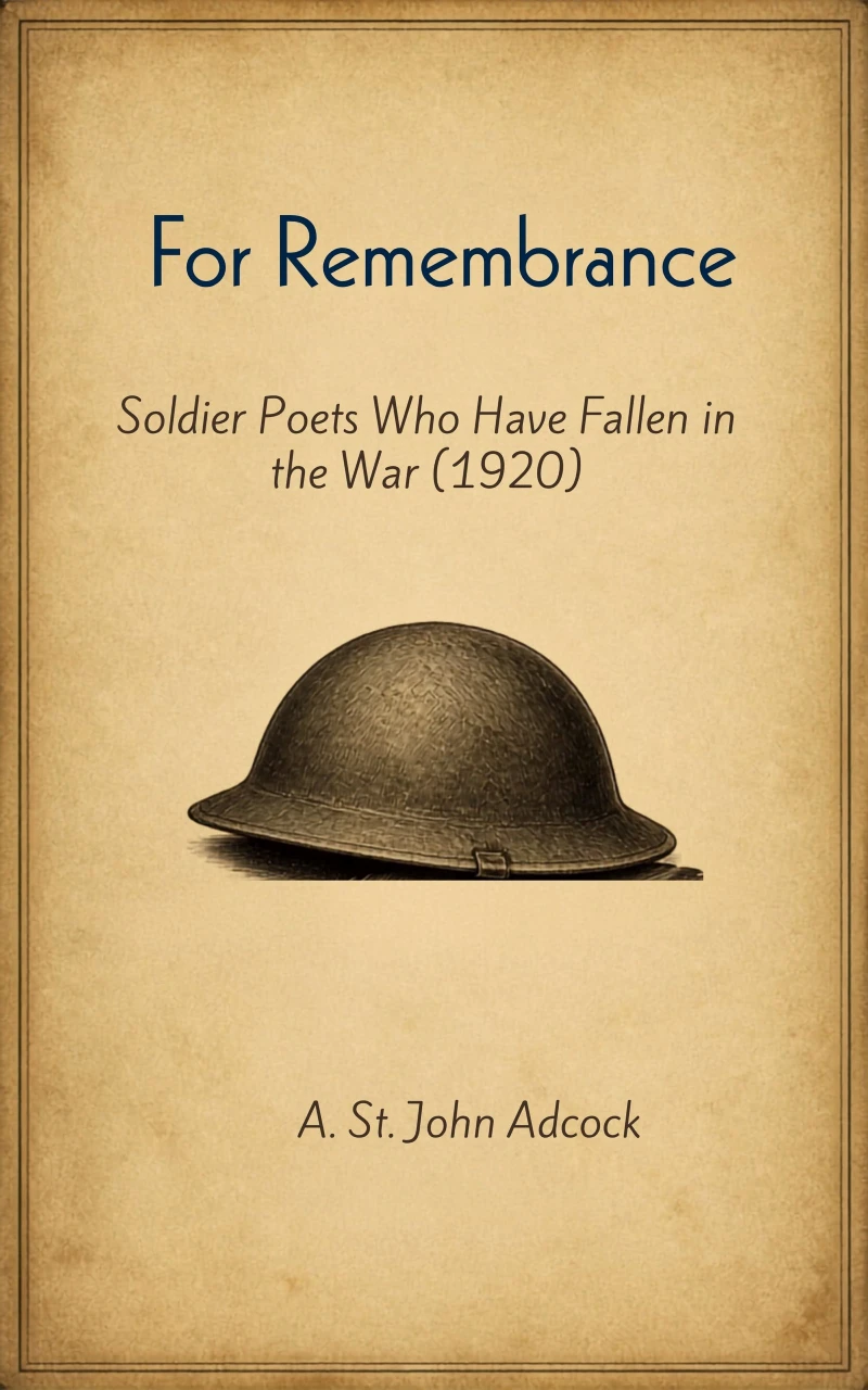Portada: For Remembrance: Soldier Poets who have Fallen in the War