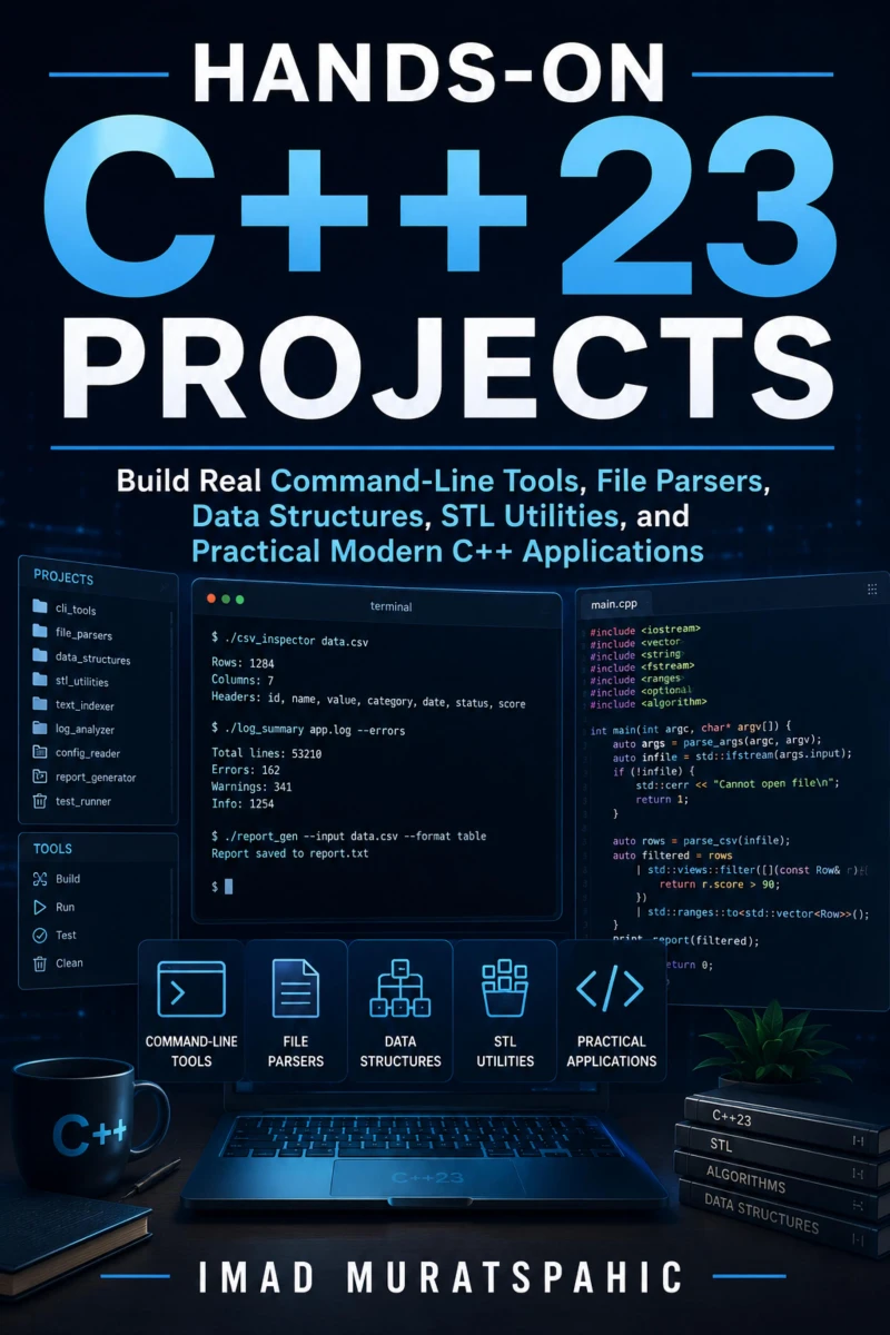 Portada: Hands-On C++23 Projects