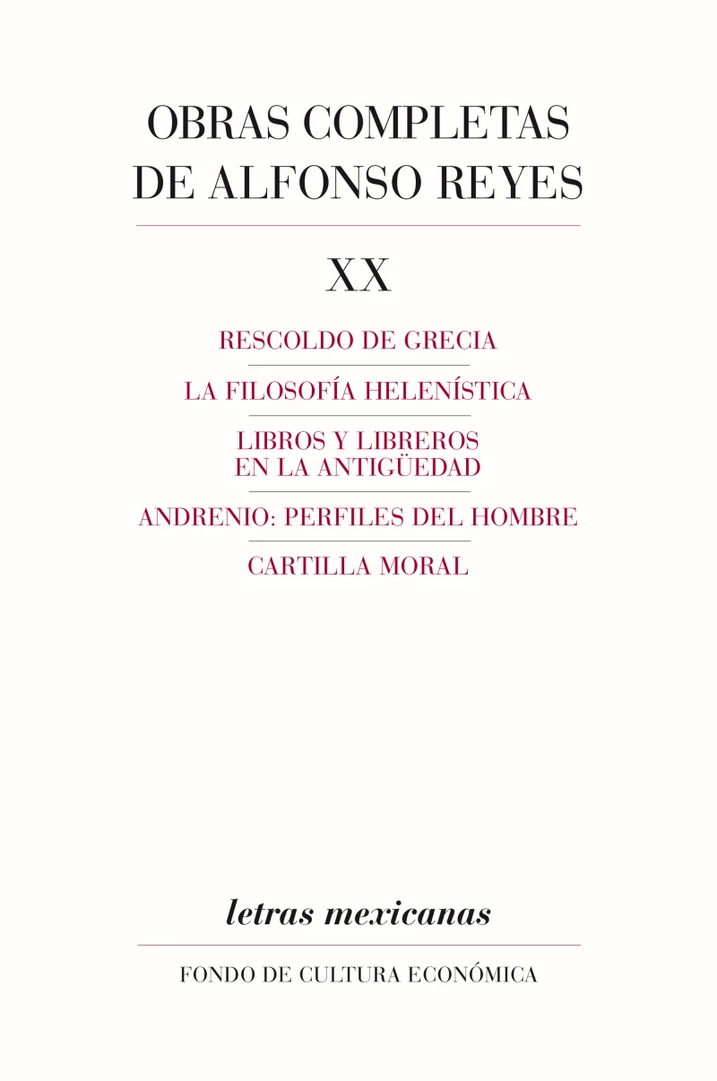 Portada: Obras completas, XX