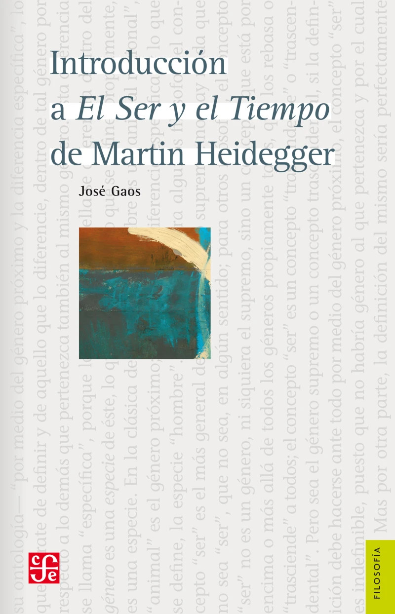 Portada: Introducción a el ser y el tiempo de Martin Heidegger