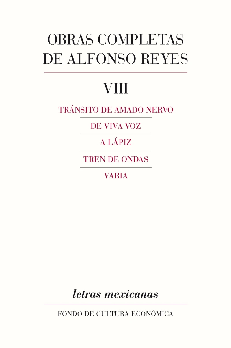 Portada: Obras completas, VIII