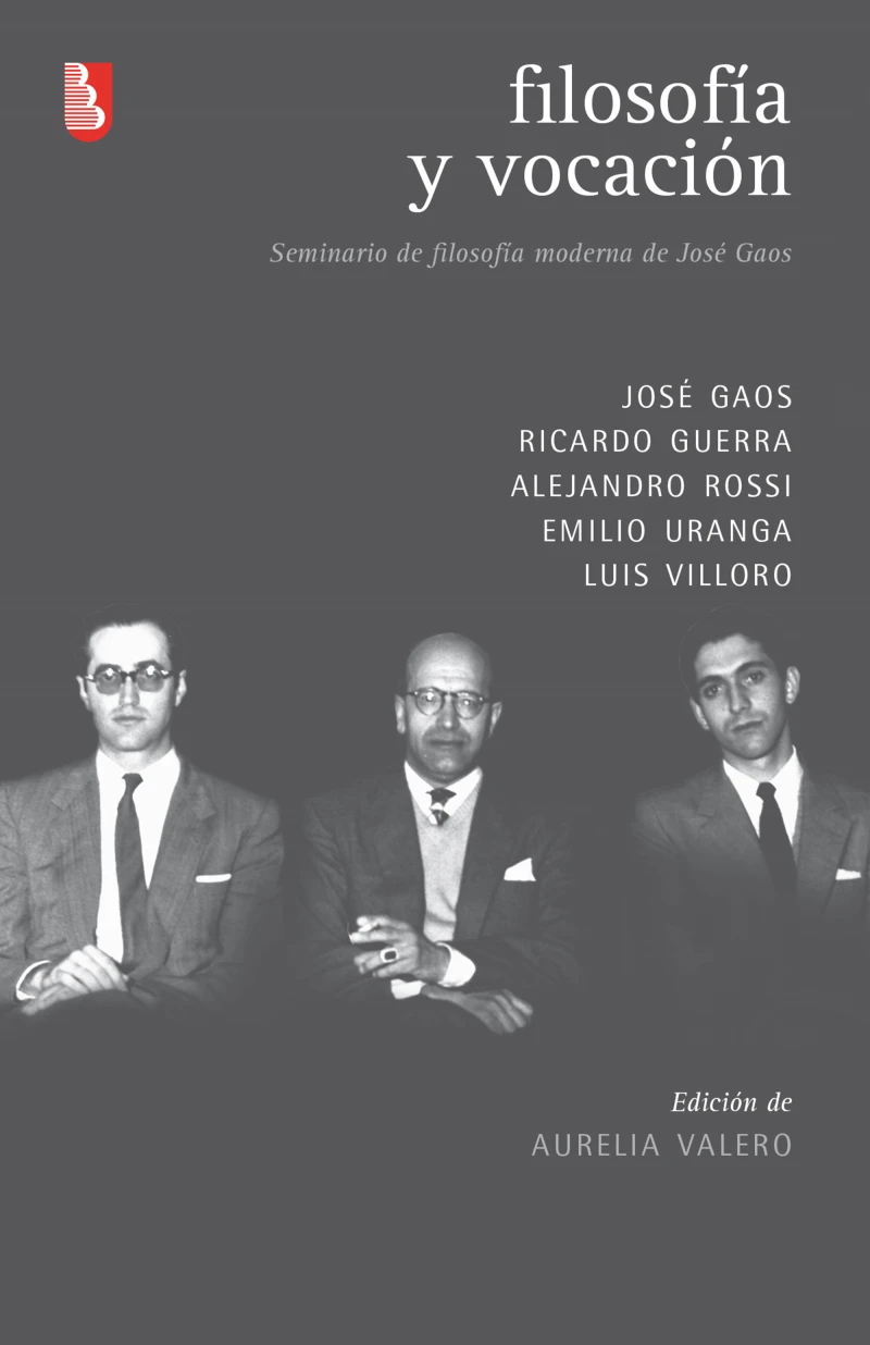 Portada: Filosofía y vocación