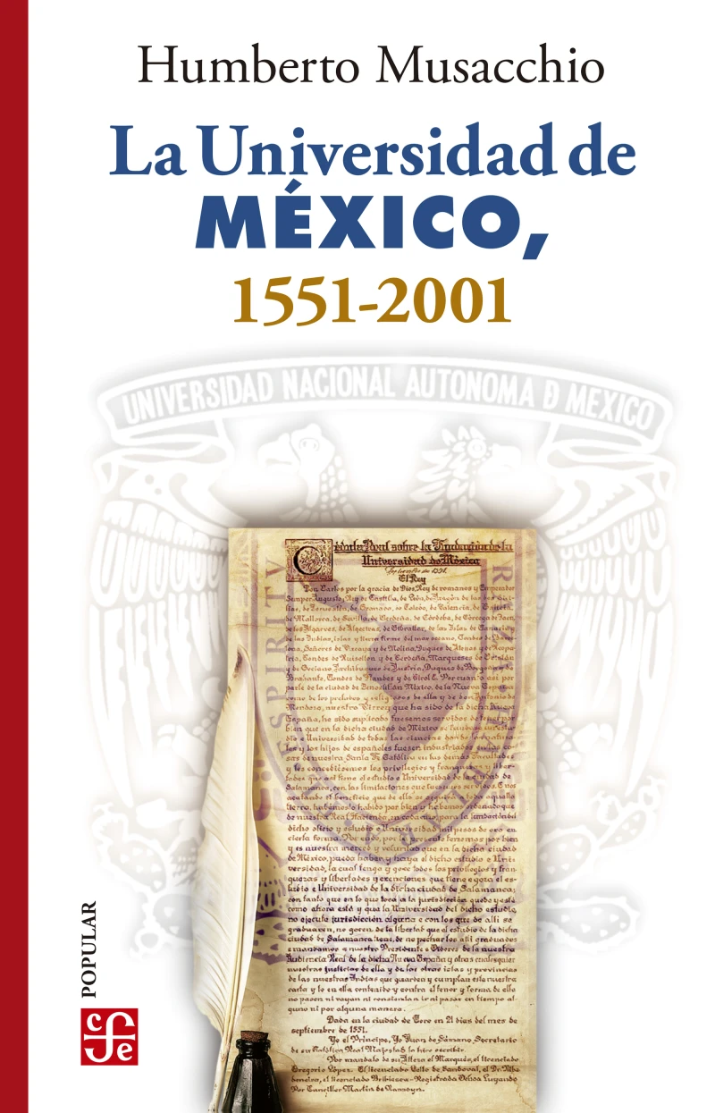 Portada: La Universidad de México, 1521-2001