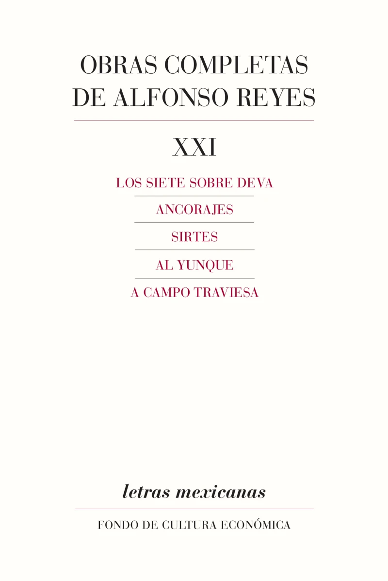 Portada: Obras completas, XXI